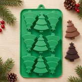 Molde Silicona Árboles Navidad x 9