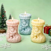 Molde Silicona Suave Bota Navideña 3D Santa