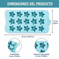 Molde Silicona Estrellas x 15