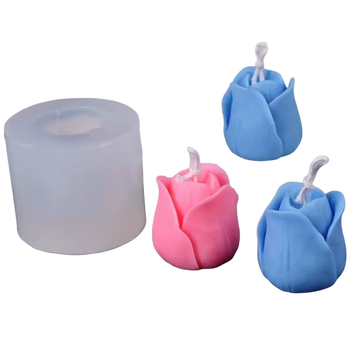 Molde Silicona Suave Tulipán 3D Abierto