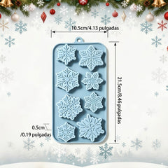 Molde Silicona Copos de Nieve x 8