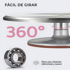 Mesa Bailarina Giratoria de Aluminio Profesional 31 cm