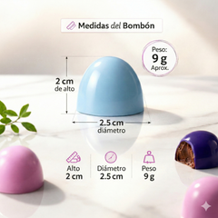 Molde Policarbonato Bombón Bala Pequeño x 24