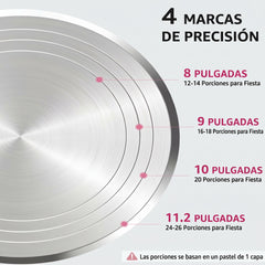 Mesa Bailarina Giratoria de Aluminio Profesional 31 cm