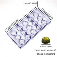 Molde Policarbonato Semiesfera x 3.2 cm