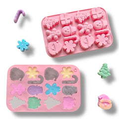 Molde Silicona Postre Navidad x 14