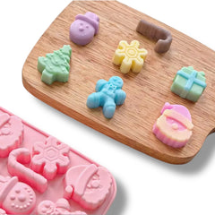 Molde Silicona Postre Navidad x 14