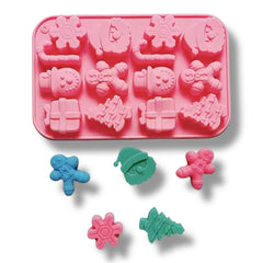 Molde Silicona Postre Navidad x 14