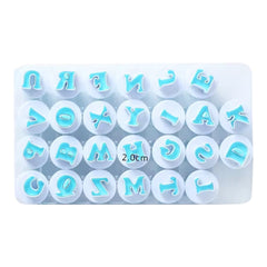 Cortadores Push Alfabeto Mayúscula y Números x 36