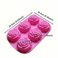 Molde Silicona Rosas Premium x 6
