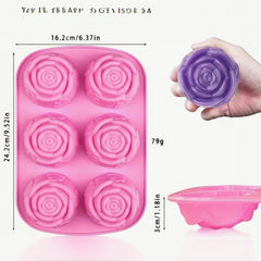 Molde Silicona Rosas Premium x 6