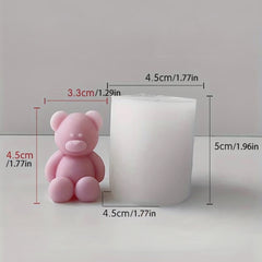 Molde Silicona Suave Oso Clásico Mini 3D
