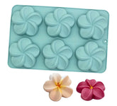 Molde Silicona Flor Hawaiana x 6