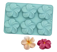 Molde Silicona Flor Hawaiana x 6