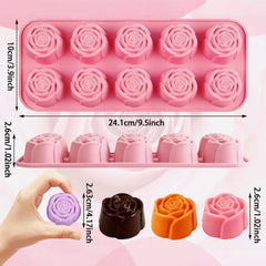 Molde Silicona Rosas Medianas x 10