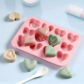 Molde Silicona Corazones Detalles x 12