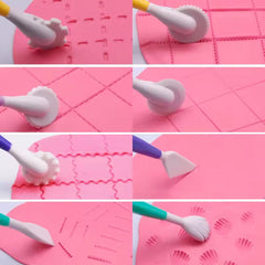 Set de Herramientas para Modelado, Corte y Marcado de Fondant x4