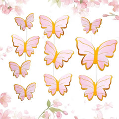 Mariposas Decorativas para Tortas con Alambre x 10 Unidades