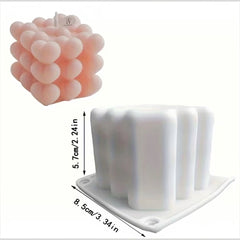 Molde Silicona Cubo Burbujas Corazón