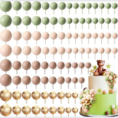 Esferas Decorativas Verde, Marrón, Beige, Dorado