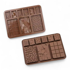 Molde Silicona Chocolatinas Mini Surtidas Textura Corazón