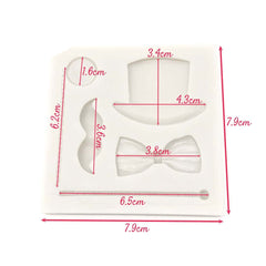 Molde Silicona  Caballero Elegante