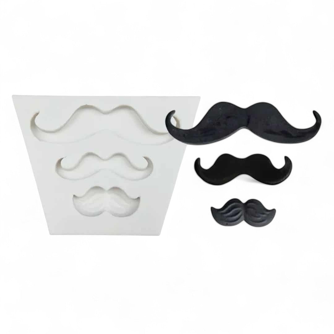 Molde Silicona Mostachos x 3