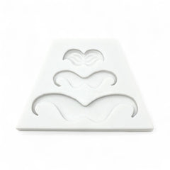 Molde Silicona Mostachos x 3