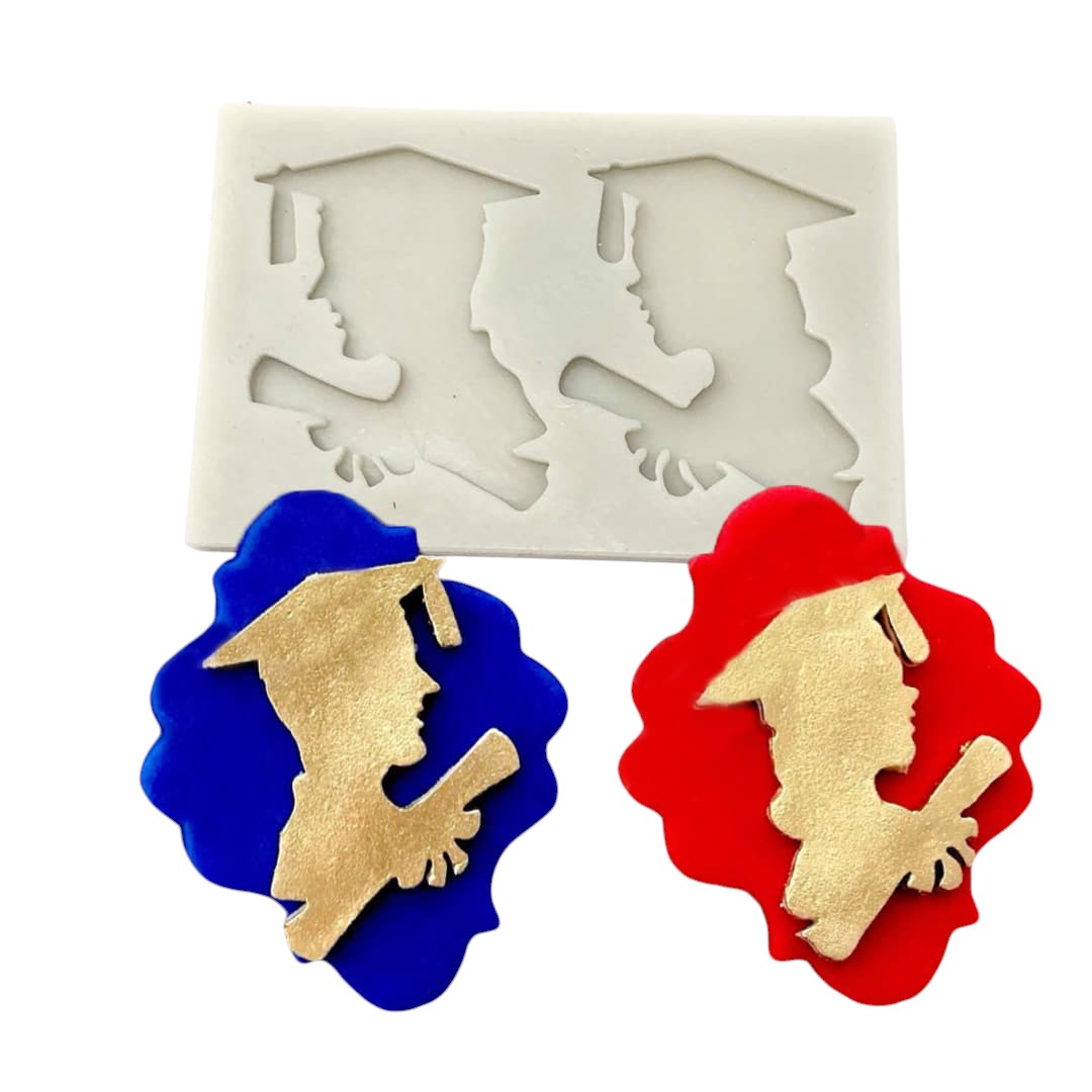 Molde Silicona Siluetas Graduación