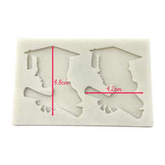 Molde Silicona Siluetas Graduación