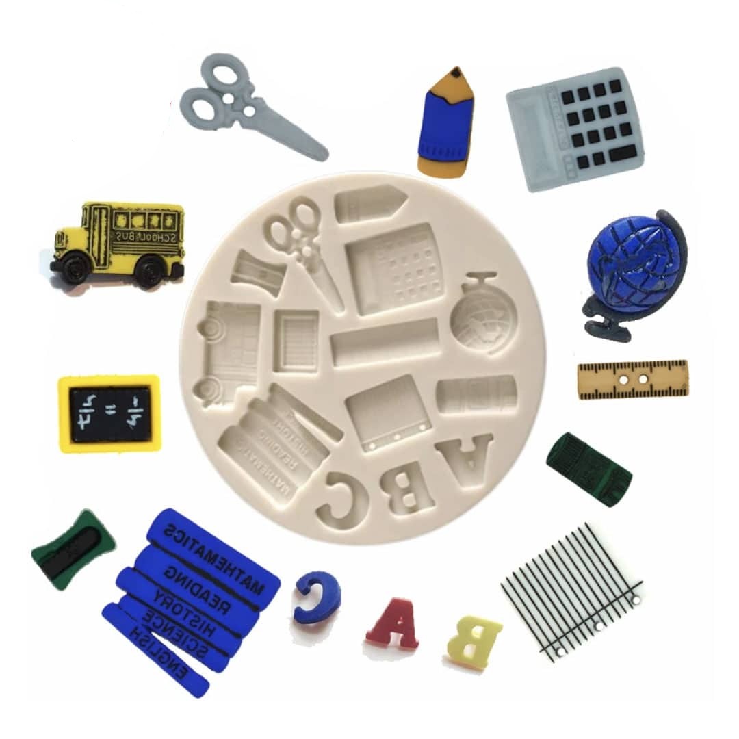 Molde Silicona Útiles Escolares