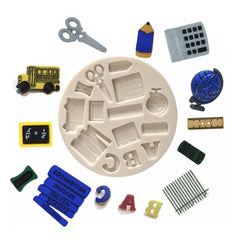 Molde Silicona Útiles Escolares