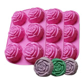 Molde Silicona Rosas Premium x 6