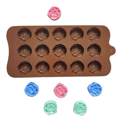 Molde Silicona Mini Bombones Rosas x 15