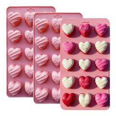 Molde Silicona Bombones Corazón Love y Texturas x 15