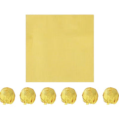 Envoltura Papel Dorado Escarchado Para Bombones de Chocolate 8 x 8 cm