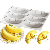 Molde Silicona Banana x 6