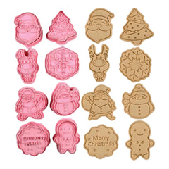 Kit de Cortadores con Sello Navidad x 8 #1