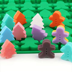 Molde Silicona Mini Apliques Navideños x 76