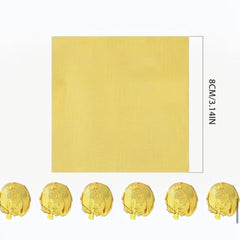 Envoltura Papel Dorado Para Bombones de Chocolate 8 x 8 cm 200 unidades