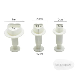 Cortadores Push Corazones x 3