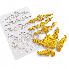 Molde Silicona Arabescos x 6