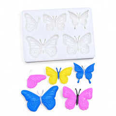 Molde Silicona Mariposas x 5