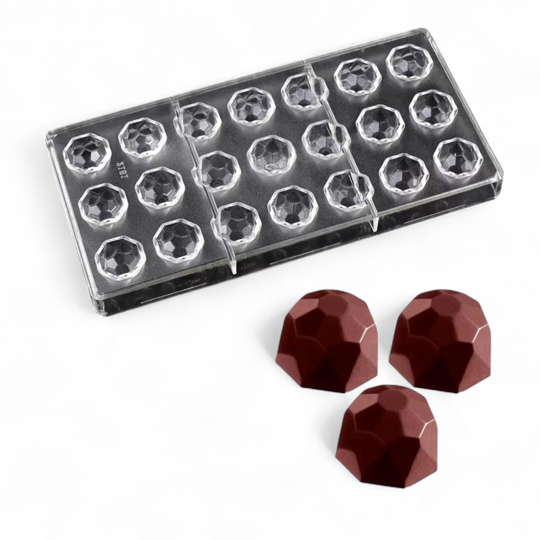 Molde Policarbonato Bombón Diamante x 21 cavidades