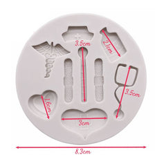 Molde Silicona Apliques Médico Surtido