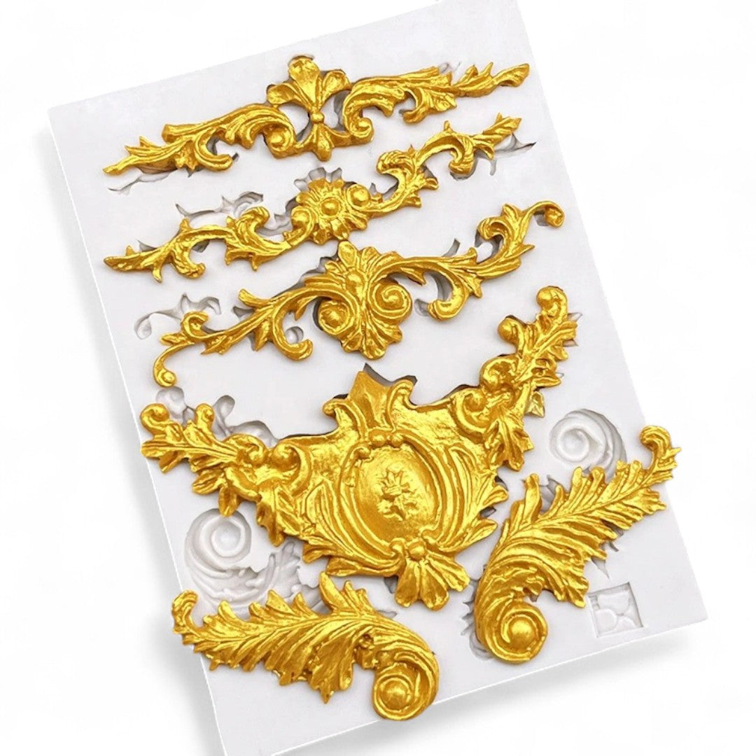 Molde Silicona Arabescos x 6