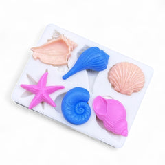 Molde Silicona Conchas Y Caracoles x 6