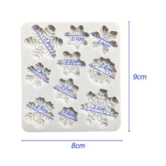 Molde Silicona  Copos De Nieve x 10
