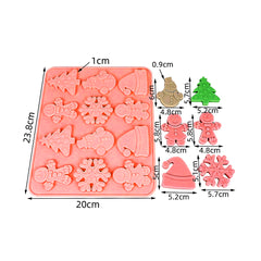 Molde Silicona Chocolatina Dulce Navidad x 12