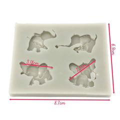 Molde Silicona Elefantes Baby